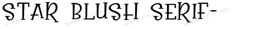 star blush serif字体转换